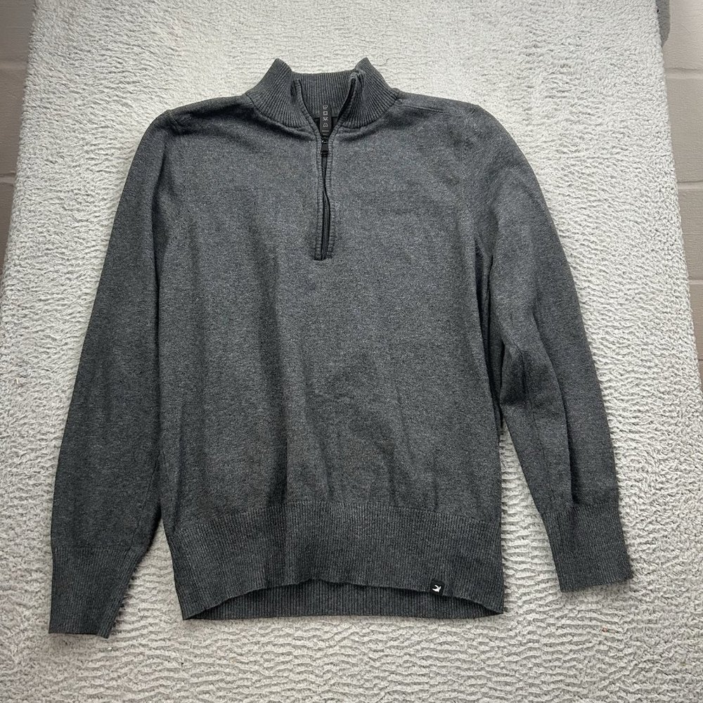 Glyder Quarter Zip Pullover Sweater Mens Gray Size Large Casual Long Sleeve
